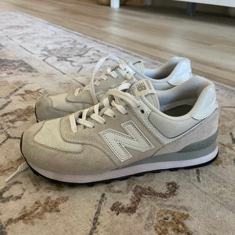 New Balance 574 Cream Sneakers